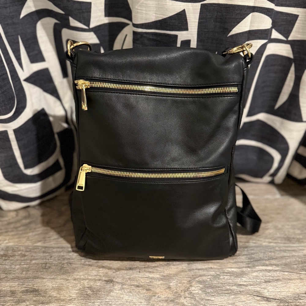 TUMI Liv convertible tote / backpack with gold accents